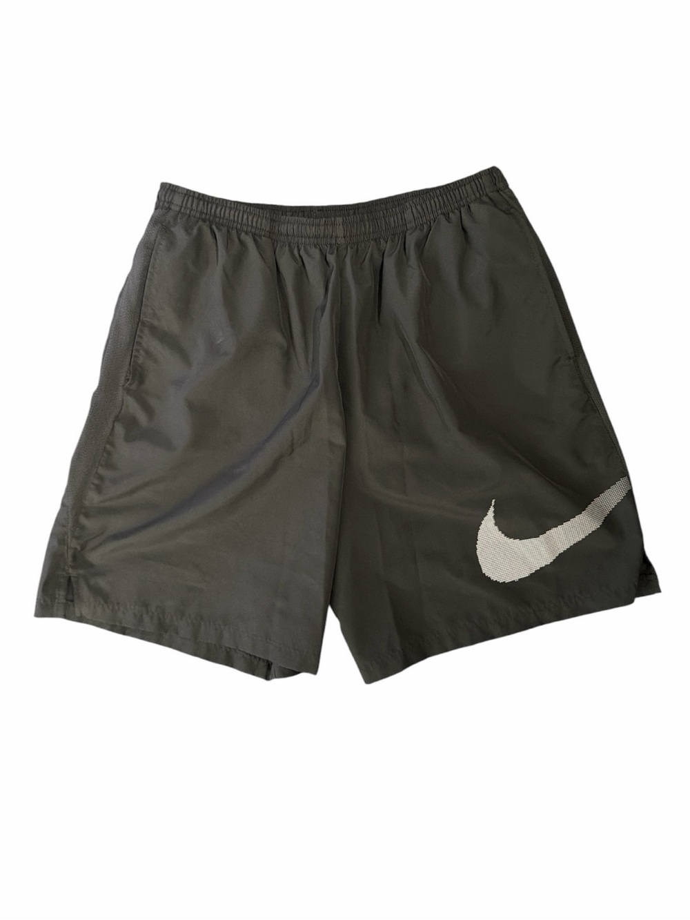 Nike Dri-FIT Big Swoosh Lined Running Shorts Men’s Medium Black Athletic